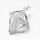 pendentif bola croix plaqué argent 30x24mm
