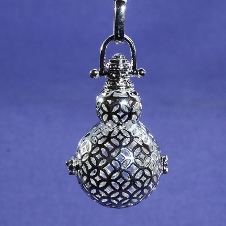 bola grossesse plaqué argent bouteille parfum 40x25mm