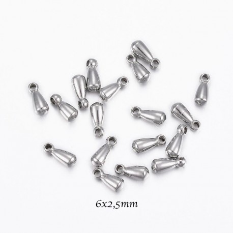 Embouts goutte acier 316L 6x2,5mm x10pieces