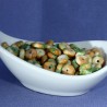 10 perles jade boulier rondelle orange vert 8x4mm