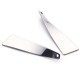 2 breloques rectangle  acier inoxydable torsade lisse 41x11mm