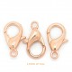 fermoirs mousquetons x4  or rose 12x6mm