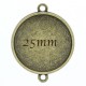 Support cabochon connecteur x10 bronze 25mm