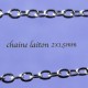 chaine laiton soudée x5m argenté platine 2x1,5mm