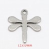 breloque libellule  X20 acier inoxydable 12x10mm