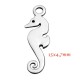 breloque pendentif acier  x4 hippocampe 13x4,7mm