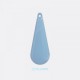 2 sequins émailles laiton longue goutte bleu pâle  27x10mm
