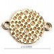 connetcuer nid d'abeille rond x6 doré 21x15mm