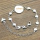 bracelet support cabochon argent platine 16mm