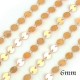 20cm chaine fantaisie sequin rond or 6mm