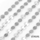 chaine fantaisie x20cm argenté platine sequin rond 6mm