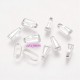50 bélières clip laiton argent vif 10x3mm