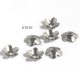 20 calottes fleur acier inoxydable 5pétales 6x2mm