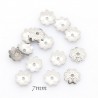 20 calottes coupelle acier fleur 8 pétales 7mm