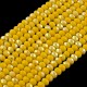 8MM- 20 perles rondelles  verre facettée abaccus jaune  8 mm
