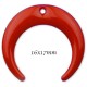 Double corne x2 laiton émail rouge 16x17mm