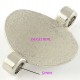 4 perles passante ovale  argente martele 39x31mm