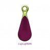 sequins x6 email goutte prune 14x4mm