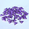 6 Sequins médaillon triangle émail lavande 8mm