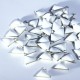 sequin médaillon triangle x6 émail blanc 8mm