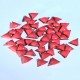 sequin médailoon triangle x6 émail corail 8mm