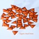 sequin médaillon triangle x6 émail orange 8mm