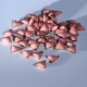Sequin médaillon triangle x6 émail  rose  8mm