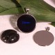 4 supports cabochon pendentif laiton platine 20mm