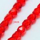 50pcs perles bohème transparente rouge  3mm