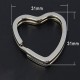 Anneau porte clefs coeur argent x5