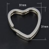 3 Anneaux porte clefs coeur argent