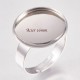 1Pcs bague ajustable acier 316L plateau 16mm