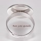 1Pcs bague ajustable acier 316L plateau 16mm