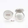 1 Pcs bague acier inoxydable 304 ajustable 18mm