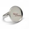 1 Pcs  bague acier inoxydable 304 ajustable plateau 20mm