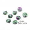 2 Cabochons pierre gemme rubis zoisite 12mm