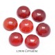 2 cabochons pierre cornaline 12mm