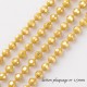 1M chaine bille laiton plaquage or couleur jaune 1,5mm