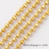 1M chaine bille laiton plaquage or couleur jaune 1,5mm