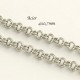 Chaine x1m acier 316L maillon double argent platine  4x0,7mm