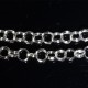 1M chaine maillon double argent platine 6mm