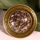 2 supports bagues ronde bordure ethnique bronze 25mm