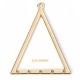 6 pendentifs connecteur triangle or 39x30mm