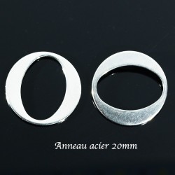 6 anneaux connecteur acier 316L ovale 20mm