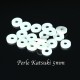 50 perles rondelle polymère blanc  5mm