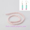 100 perles rondelle pâte polymère rose pâle  5mm