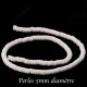 50 perles rondelle polymère blanc  5mm