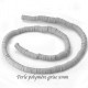50 Perles palet plat rondelle gris polymère 5mm