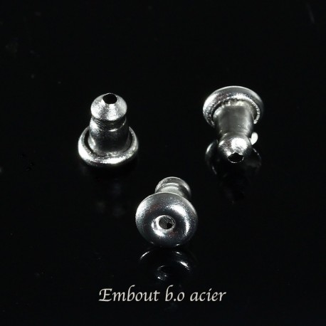 30 Embouts poussoir acier inoxydable 5,5mm