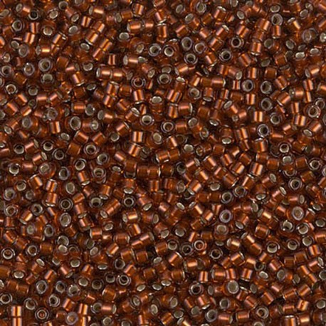 10 grs Perles verre rocailles Miyuki silver lined topaze 2mm